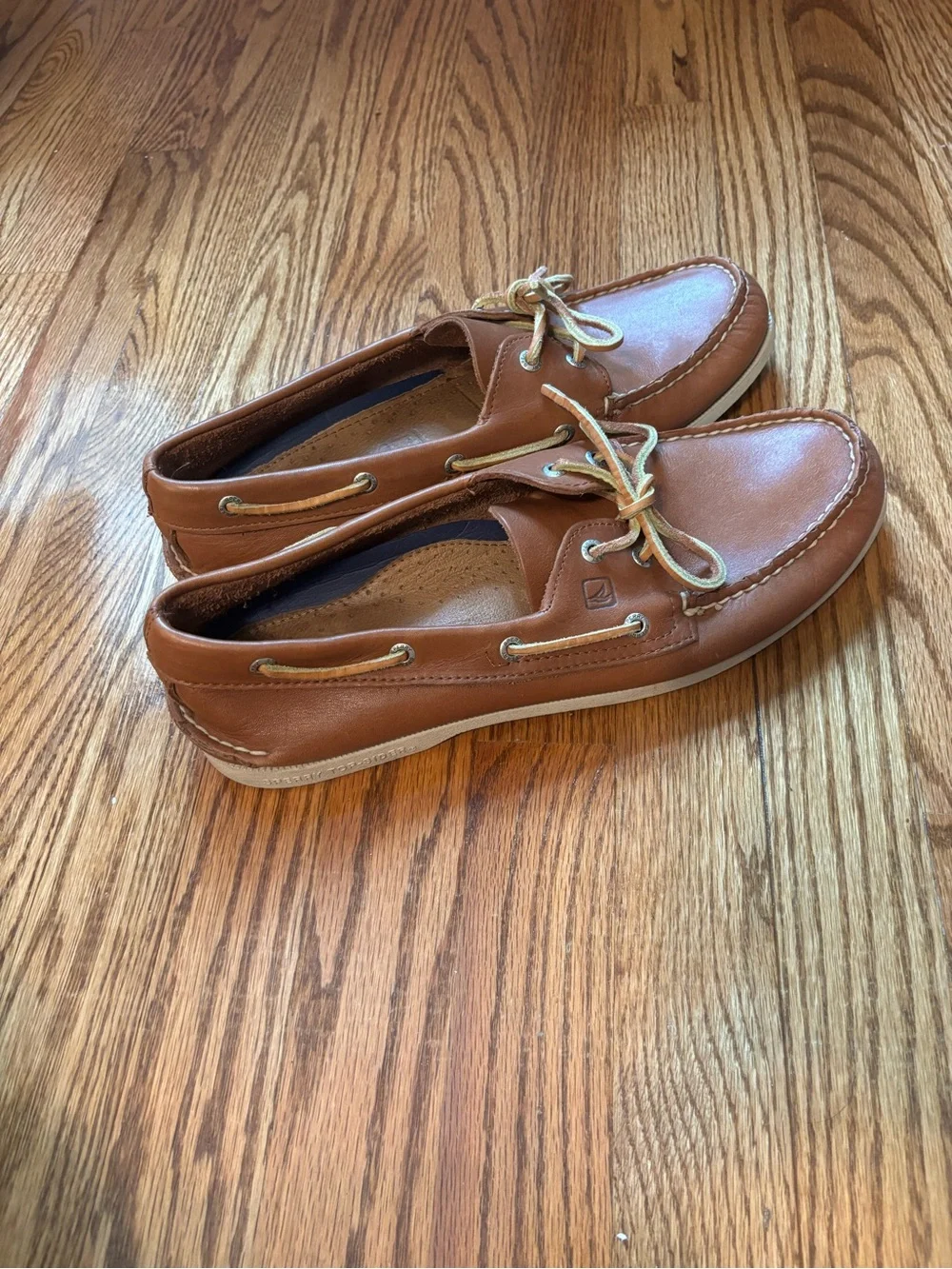 Sperry Top-Sider Authentic Original Brown Leather Boat Shoes Men's 13